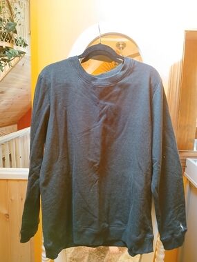 Jockey Dark Grey Pullover Sweatshirt with Branded Neck Tape